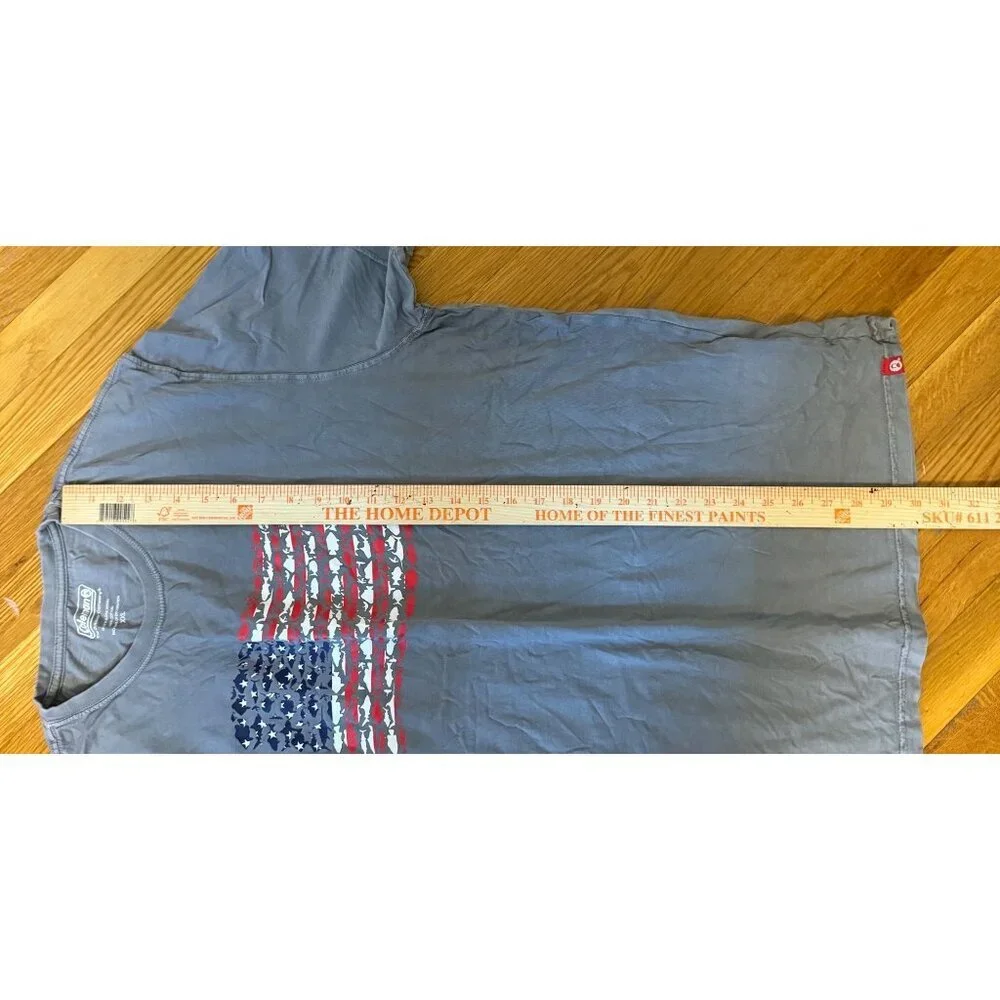 Coleman Fish Flag Graphic Gray Short-Sleeve T Shirt Mens XXL - Picture 4 of 7